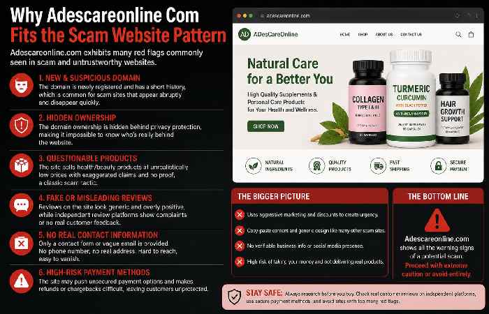 Why Adescareonline Com Fits the Scam Website Pattern