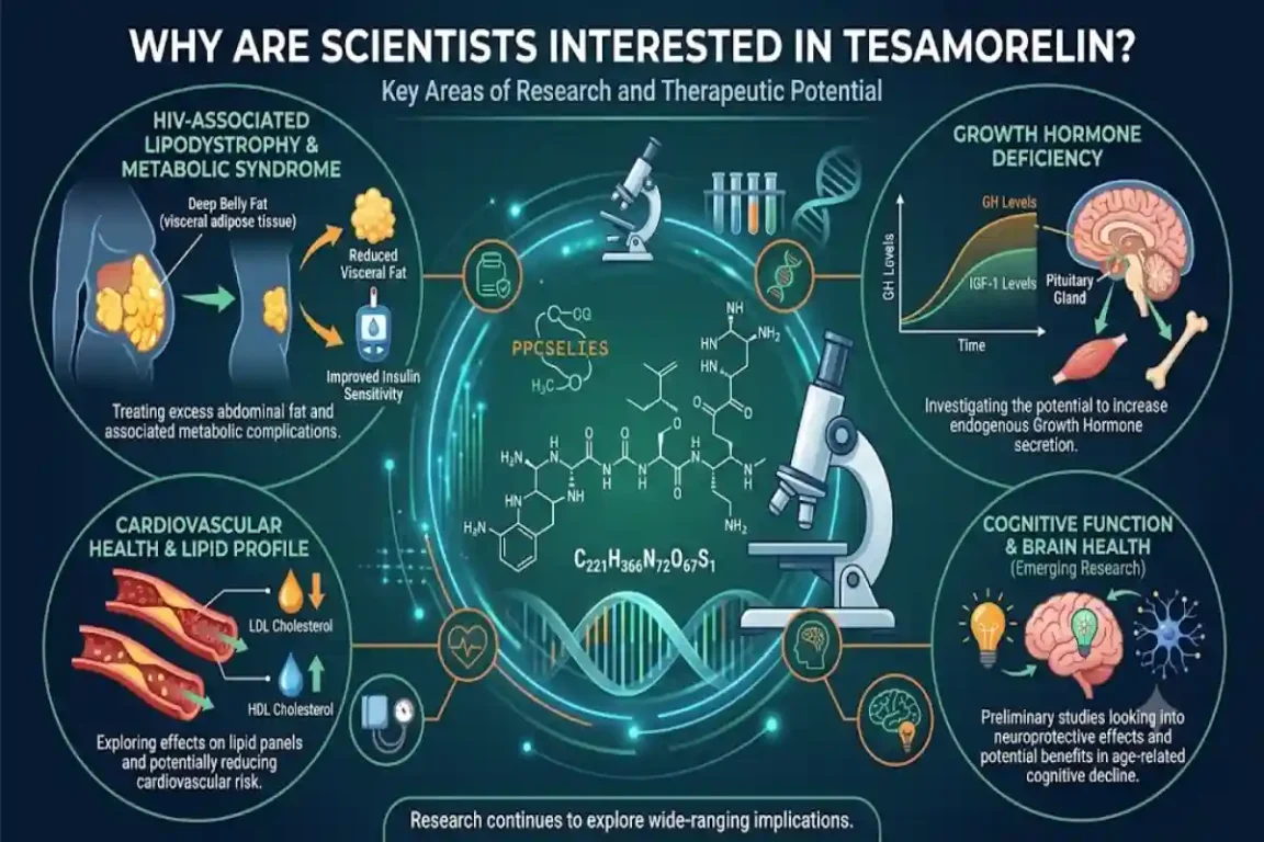 why are scientists interested in tesamorelin_